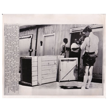 Box discovered - Perth Airport, 1964